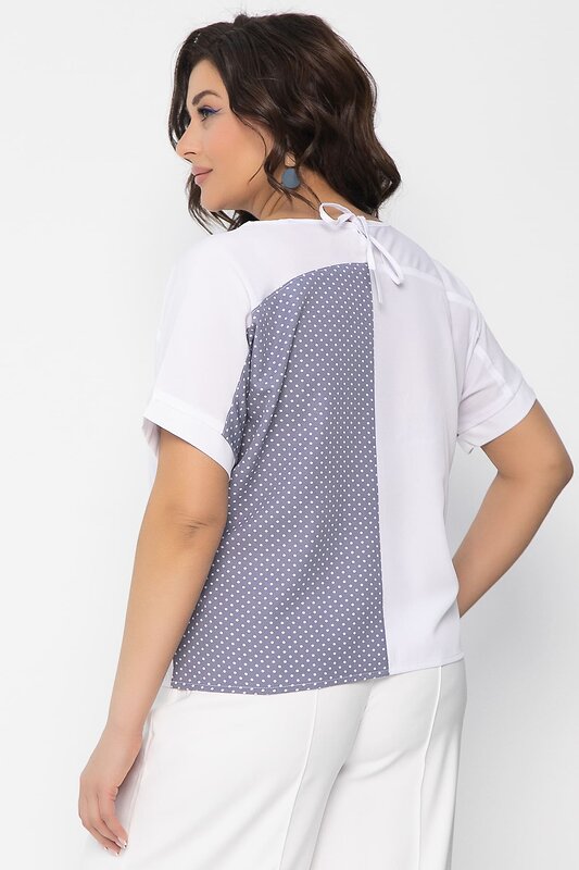 LT Collection Блуза 535336 Б13500-25М белый, серый