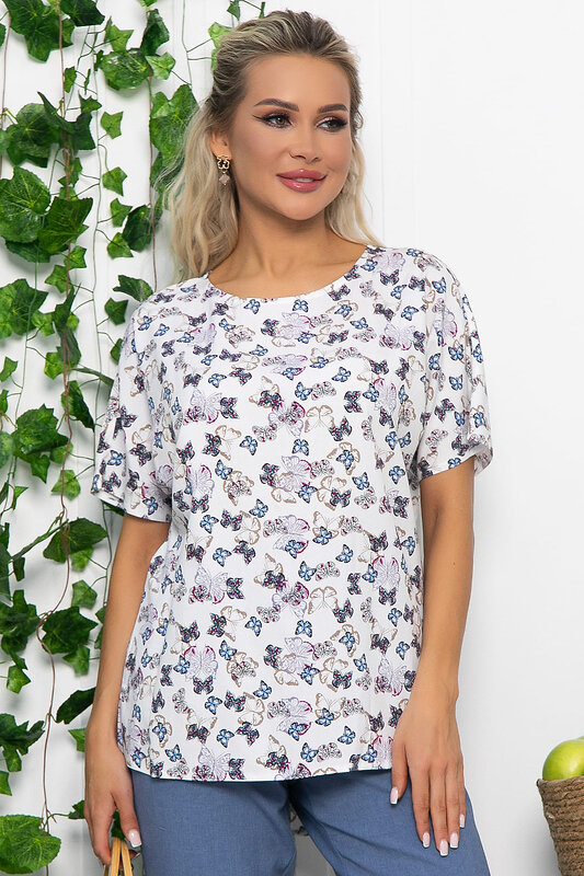 LT Collection Блуза 535346 Б13544-16М белый