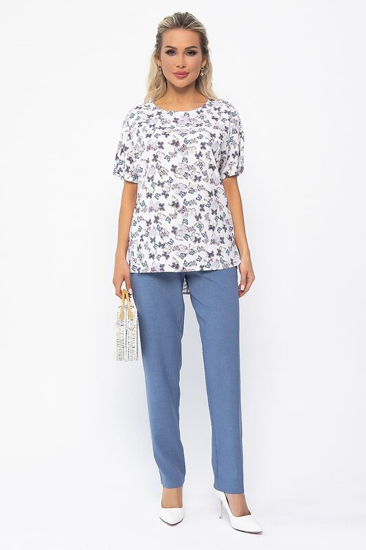 LT Collection Блуза 535346 Б13544-16М белый