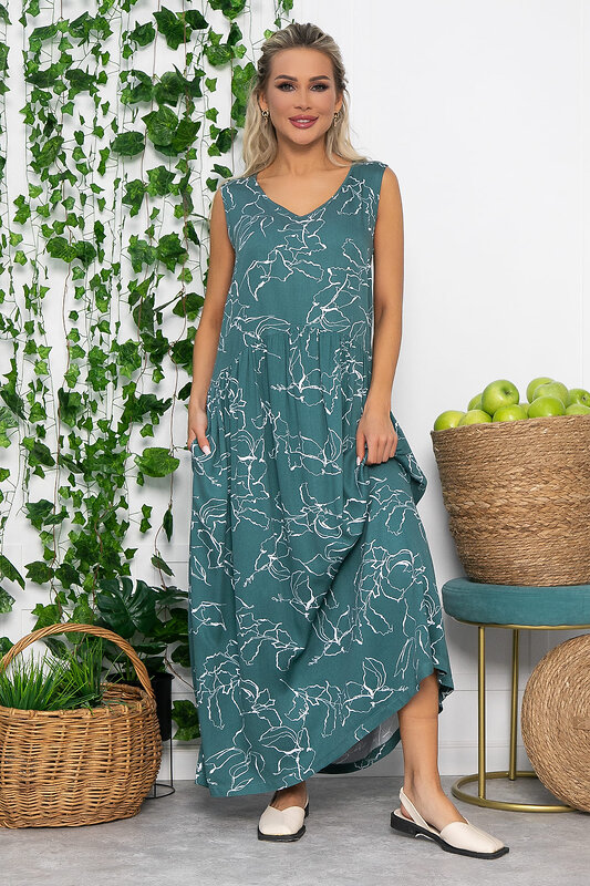 LT Collection Сарафан 535357 П13547-1М изумрудный