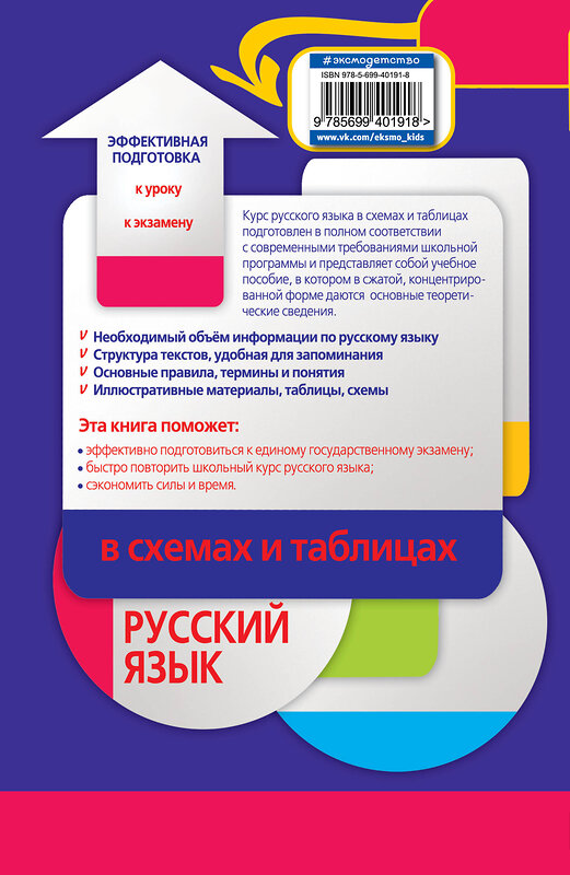Эксмо Н. Н. Борисов "Русский язык в схемах и таблицах" 535638 978-5-699-40191-8