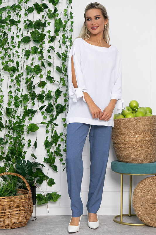 LT Collection Блуза 536032 Б13557-8М белый
