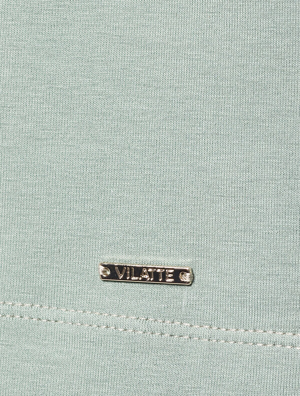 VILATTE Футболка 536943 D49.098 св.оливковый_пион