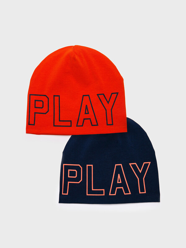 PLAYTODAY Шапка 537063 12512322 оранжевый,тёмно-синий