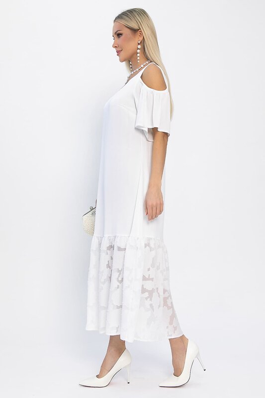 LT Collection Платье 538055 П13350-7М белый