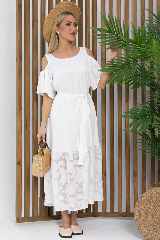 LT Collection Платье 538055 П13350-7М белый