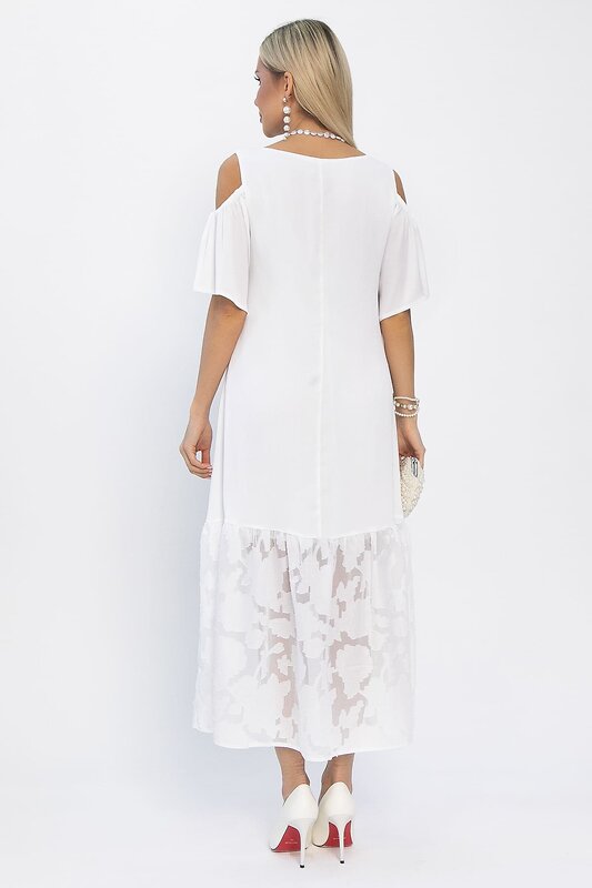 LT Collection Платье 538055 П13350-7М белый