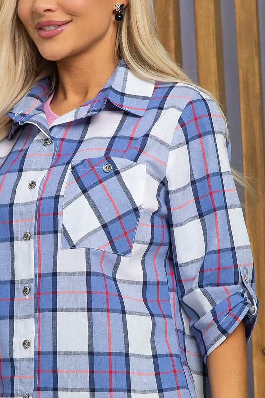 LT Collection Рубашка 538060 Б13398-18М серо-голубой