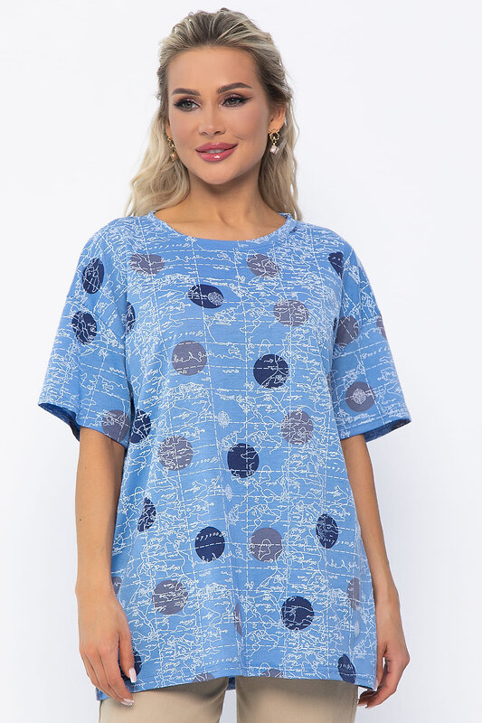 LT Collection Блуза 538071 Б13518-20М джинсовый
