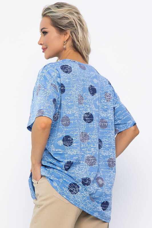 LT Collection Блуза 538071 Б13518-20М джинсовый