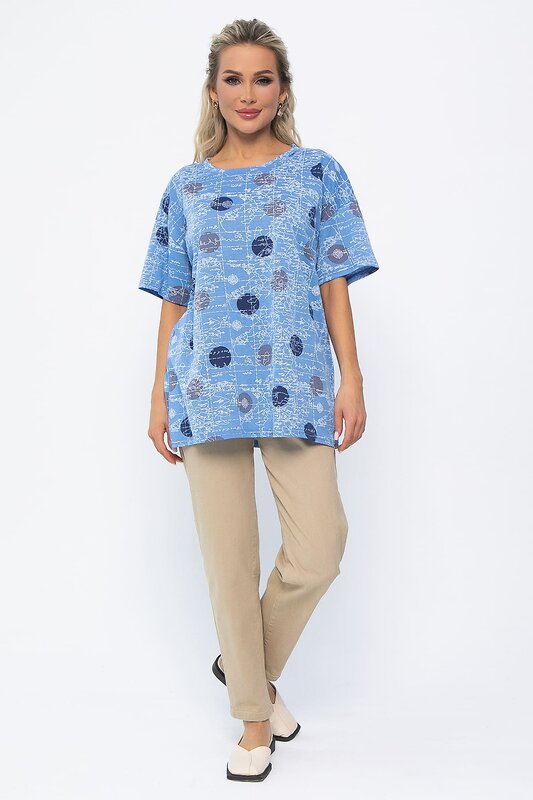 LT Collection Блуза 538071 Б13518-20М джинсовый