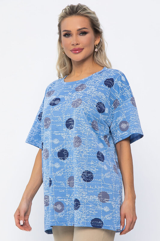 LT Collection Блуза 538071 Б13518-20М джинсовый