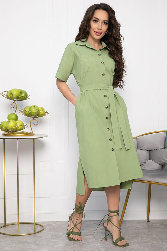 LT Collection Платье 538114 П13588-18М фисташковый