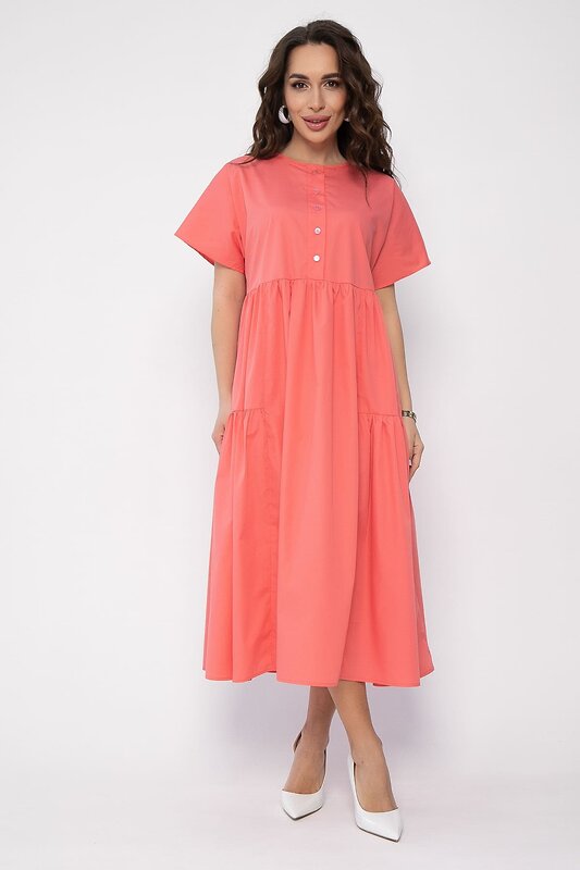 LT Collection Платье 538119 П13603-36М коралловый