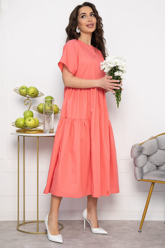 LT Collection Платье 538119 П13603-36М коралловый