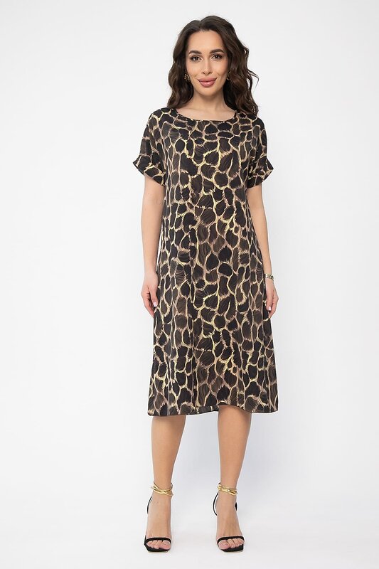 LT Collection Платье 538122 П13619-12М бежевый/черный
