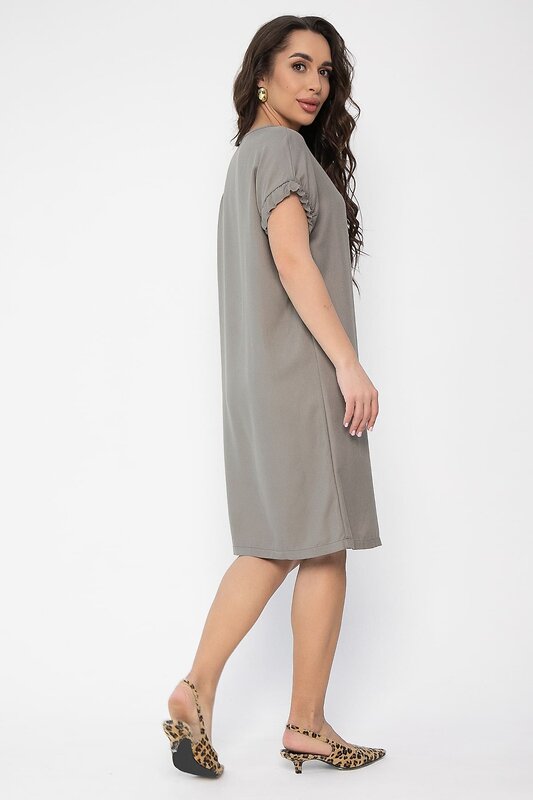 LT Collection Платье 538129 П13613-25М оливково-серый