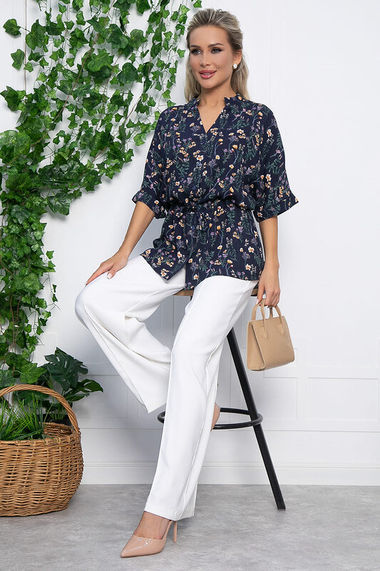 LT Collection Блуза 538149 Б13648-30М темно-синий
