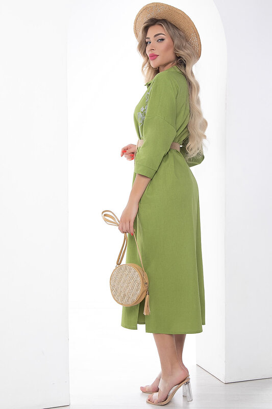 LT Collection Платье 538151 П13702-7М зеленый