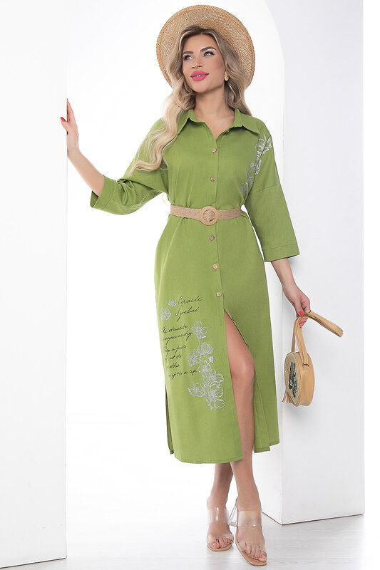 LT Collection Платье 538151 П13702-7М зеленый