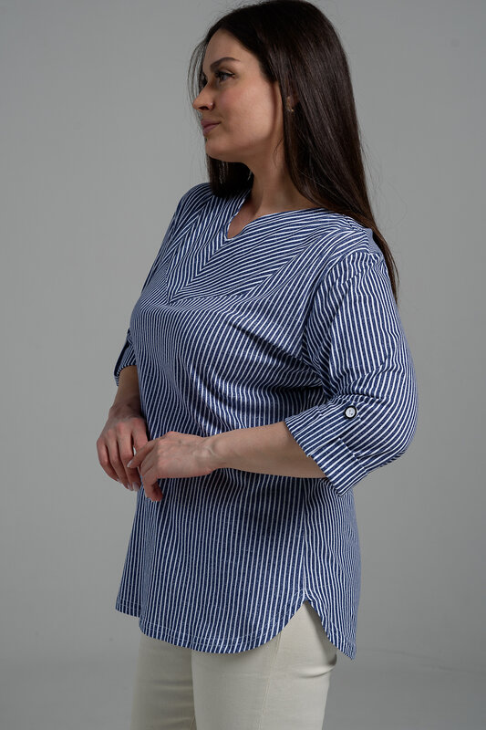 Натали Туника 538189 67164 полоса джинс
