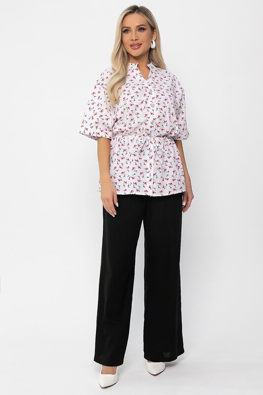 LT Collection Блуза 538649 Б13669-30М Белый/красный