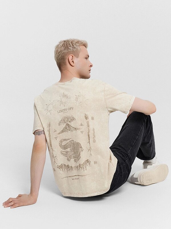 MARK FORMELLE Футболка 539059 111930 ACID WASH сафари +печать