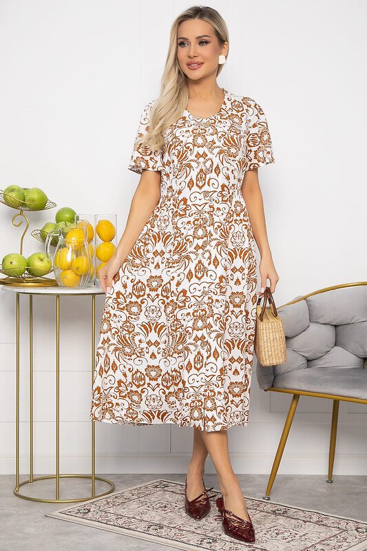 LT Collection Платье 539398 П13678-5М оранжевый