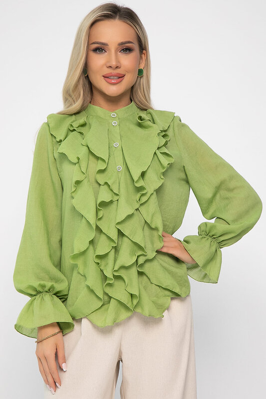 LT Collection Блуза 539414 Б13686-5М зеленый