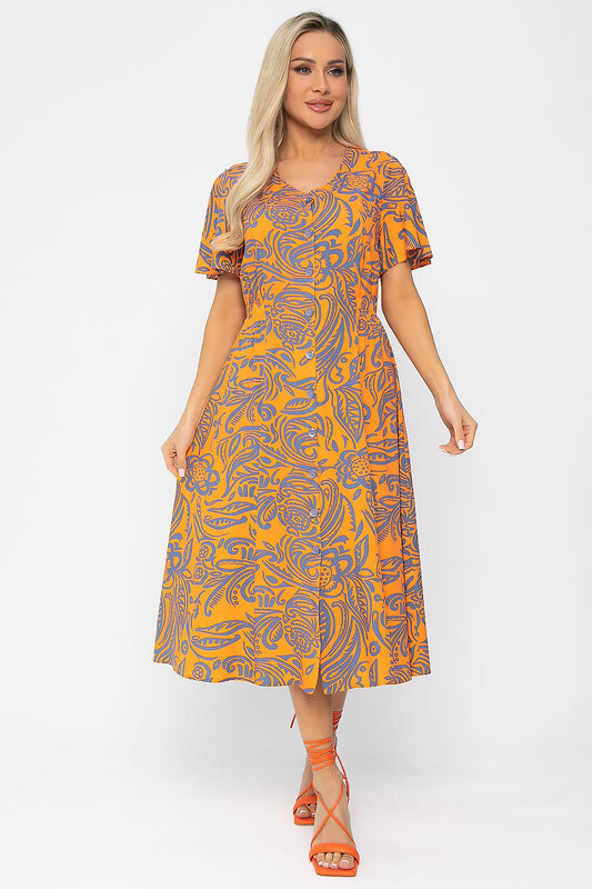 LT Collection Платье 539428 П13677-5М оранжевый