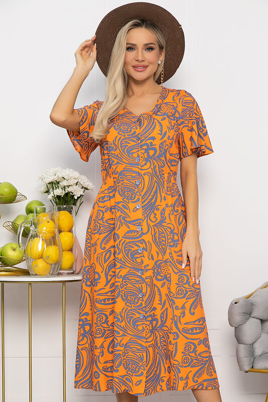 LT Collection Платье 539428 П13677-5М оранжевый