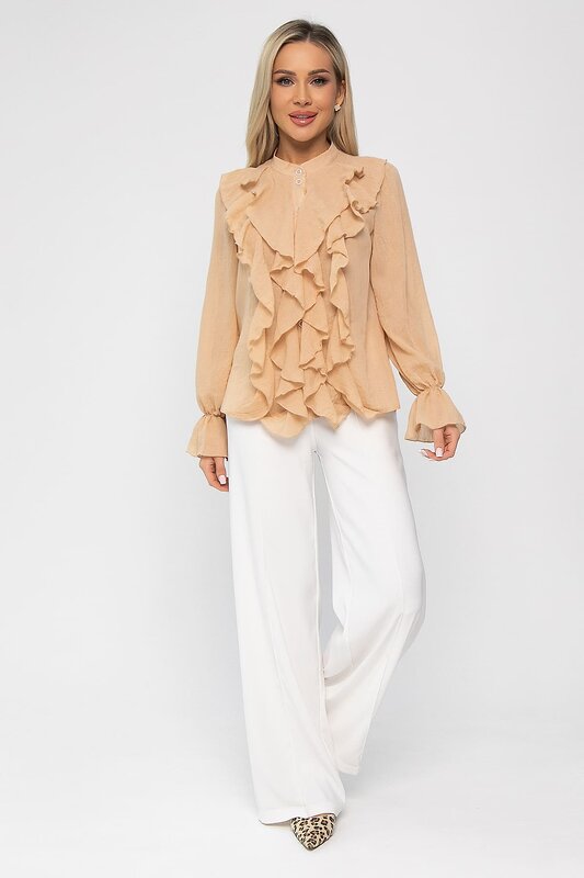 LT Collection Блуза 539437 Б13687-5М бежевый