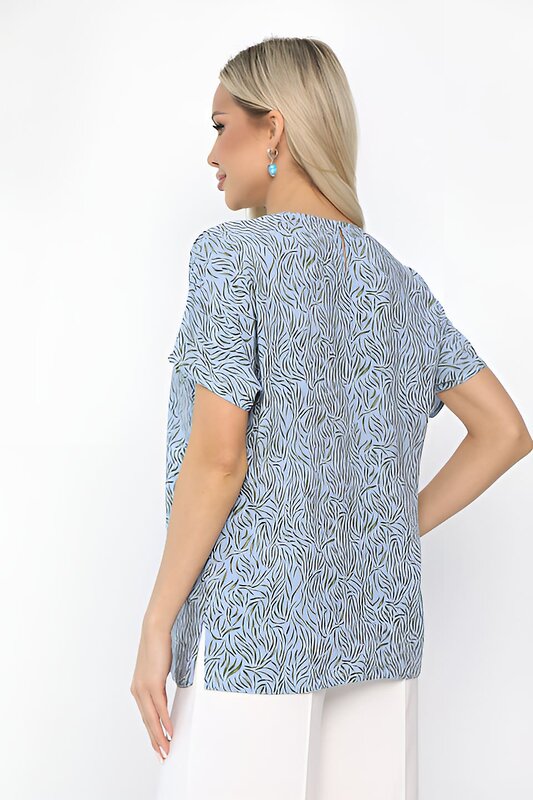 LT Collection Блуза 539465 Б13724-30М голубой