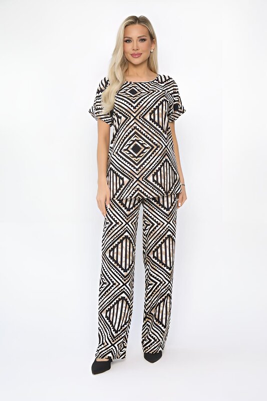 LT Collection Костюм 539474 К13714-12М черно-бежевый