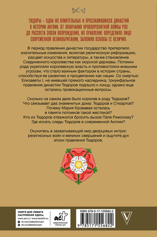 АСТ Ральф Моррисон "Тюдоры. Незаконные наследники престола" 539804 978-5-17-155682-2