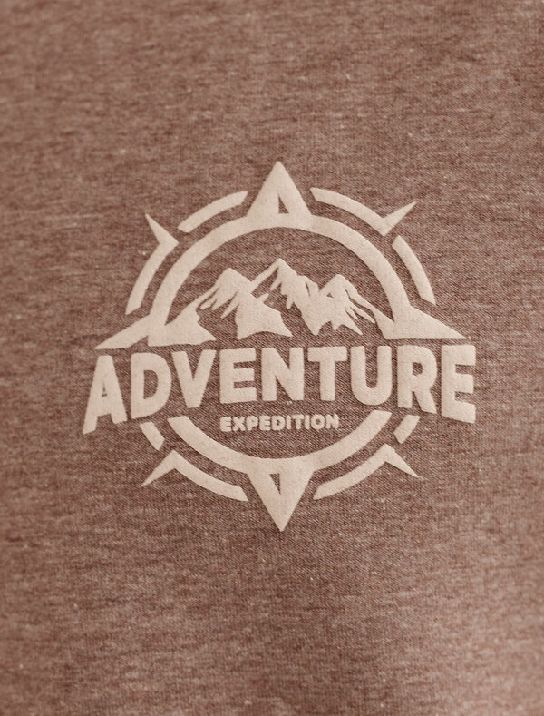 VILATTE Футболка 540184 U49.045 т.кофейный меланж_adventure
