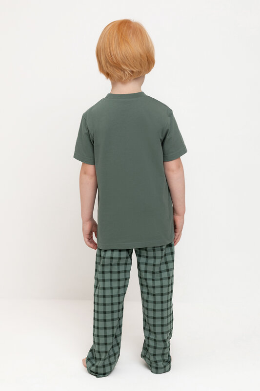 CROCKID Пижама 540659 К 1599 зеленый мох, клетка