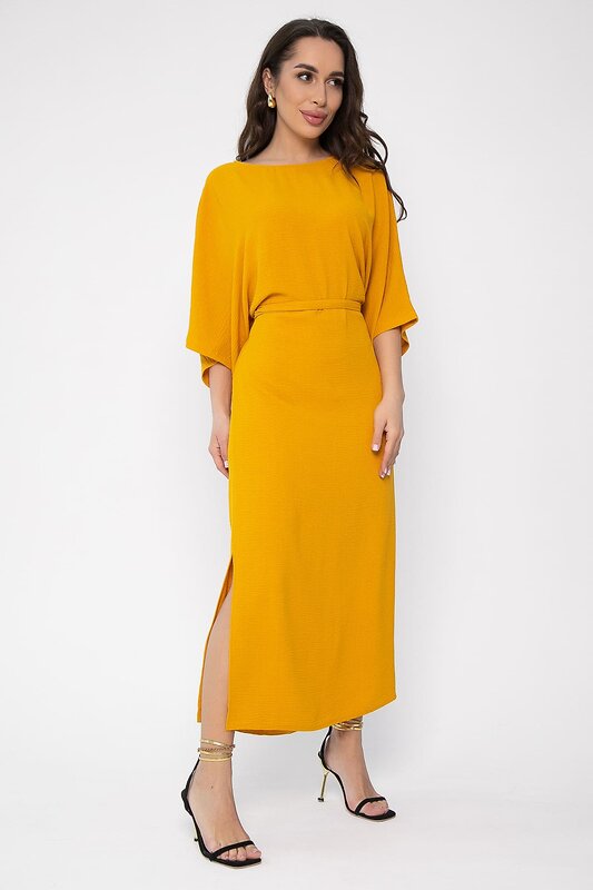 LT Collection Платье 540713 П13621-41М горчичный