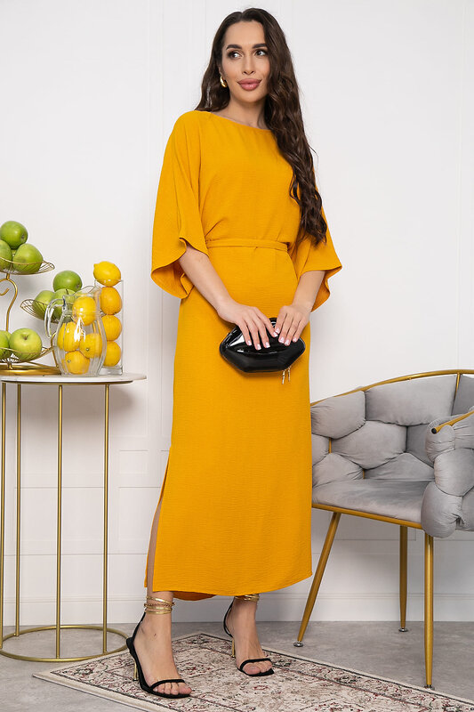 LT Collection Платье 540713 П13621-41М горчичный