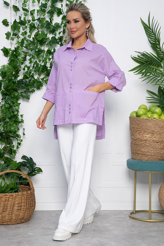 LT Collection Рубашка 540714 Б13626-29М сиреневый