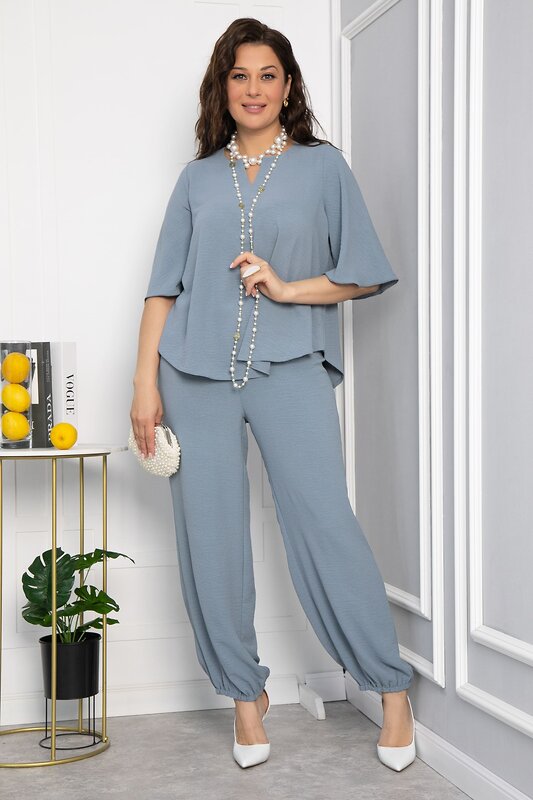 LT Collection Костюм 540721 К13716-15М Серо-голубой