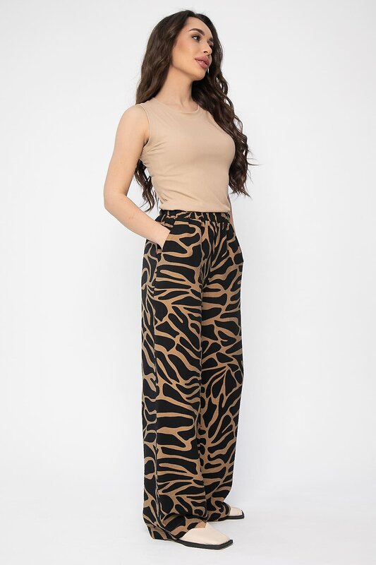 LT Collection Брюки 541032 Б13606-30М чёрный, коричневый