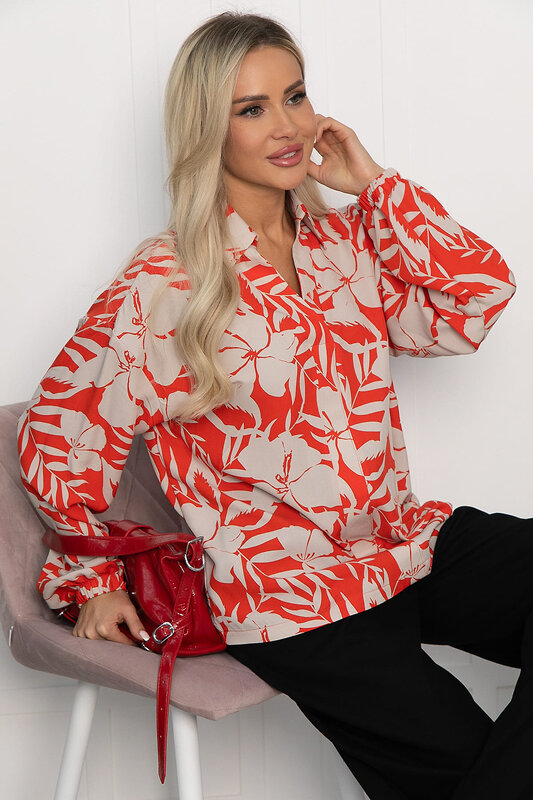 LT Collection Рубашка 541049 Б13761-25М оранжевый