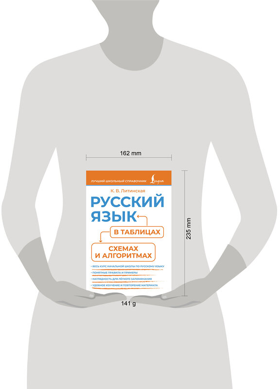 АСТ К. В. Литинская "Русский язык в таблицах, схемах и алгоритмах" 541654 978-5-17-166013-0