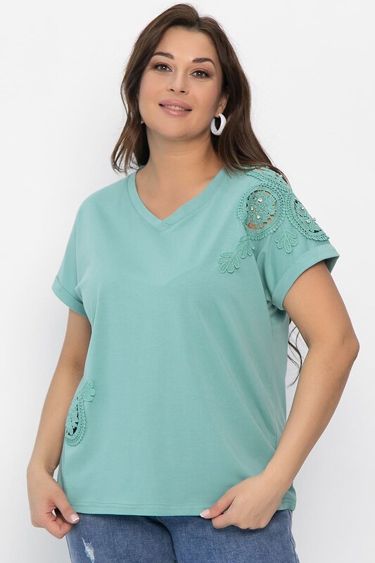 LT Collection Блуза 542277 Б13722-20М бирюзовый