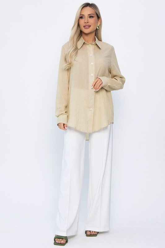 LT Collection Рубашка 542293 Б13828-7М бежевый
