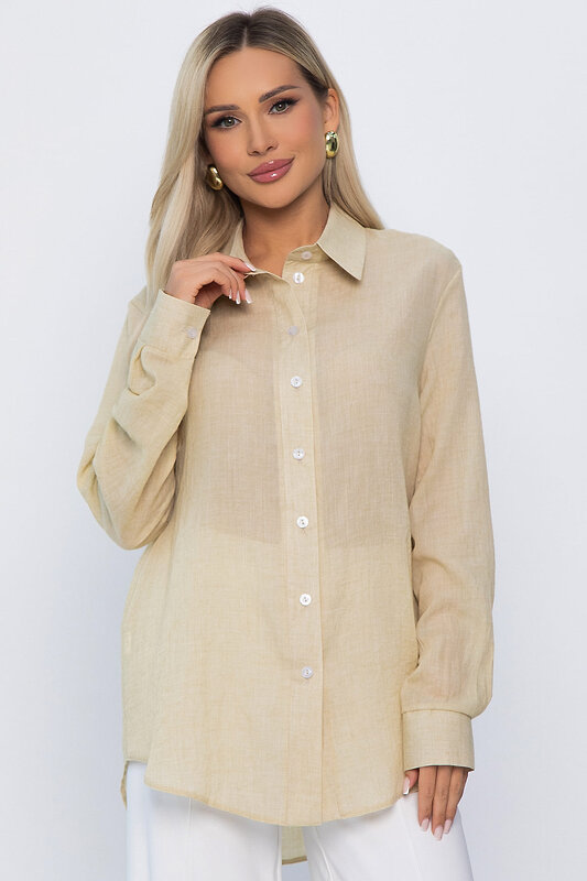 LT Collection Рубашка 542293 Б13828-7М бежевый