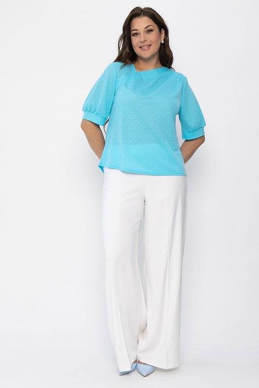 LT Collection Блуза 542295 Б13856-3М голубой