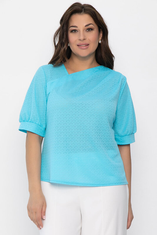 LT Collection Блуза 542295 Б13856-3М голубой