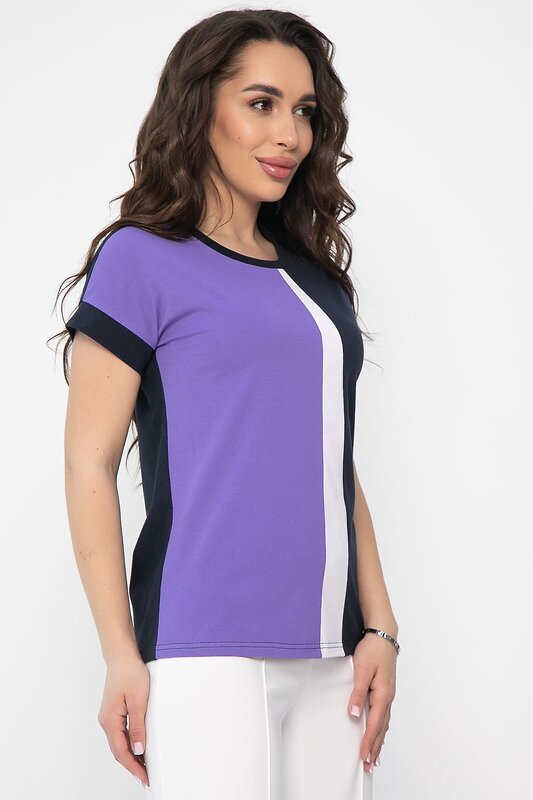 LT Collection Футболка 543021 Б13659-50М Синий/фиолетовый